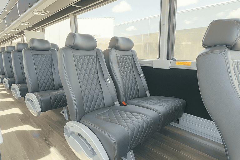 interior of Palo Alto Charter Bus charter bus