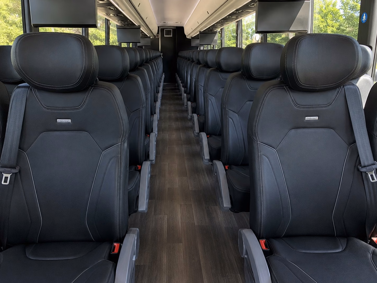 palo alto charter bus interior